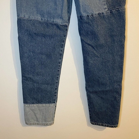 We The Free Size 28 Pieced Jeans Blue Denim Mom Straight Leg Hi-Rise OB9… - Picture 6 of 10